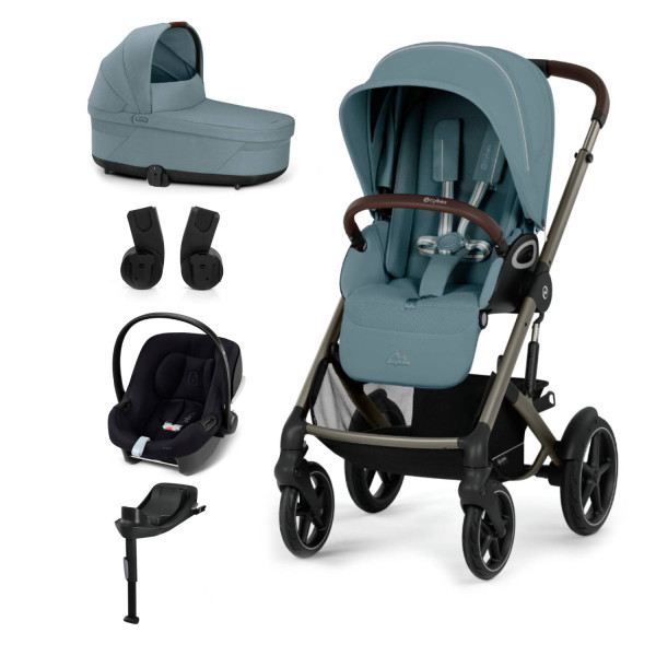 CYBEX Kombinovaný kočík TALOS S LUX Stormy Blue - taupe rám