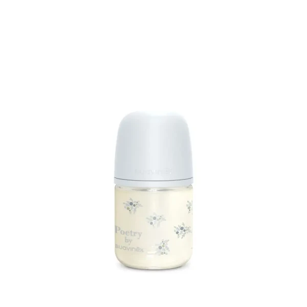 SUAVINEX | Láhev sklo POETRY 120 ml fyziologická SX PRO +0 SF - modrá