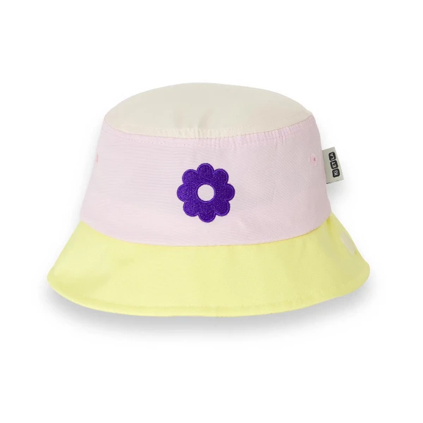 KiETLA ICONIK klobúčik s UV ochranou - Pink Flower 49-51 cm