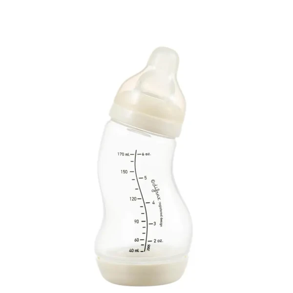 Difrax Kojenecká S-lahvička Difrax. antikolik, krémová, 170ml