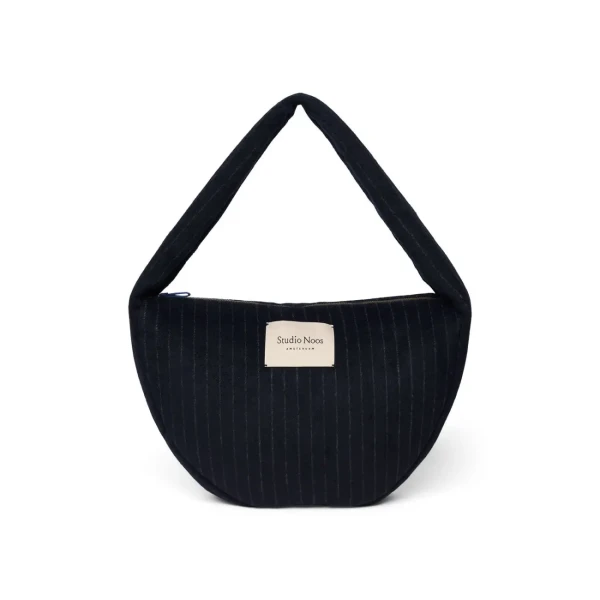 STUDIO NOOS - Flannel Chalkstripe Cross Body bag Dark Blue