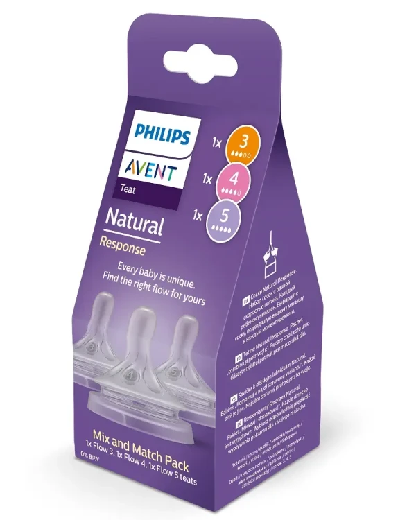 Philips AVENT Cumlík Natural Response mix 1m+,3m+,6m+, 3 ks