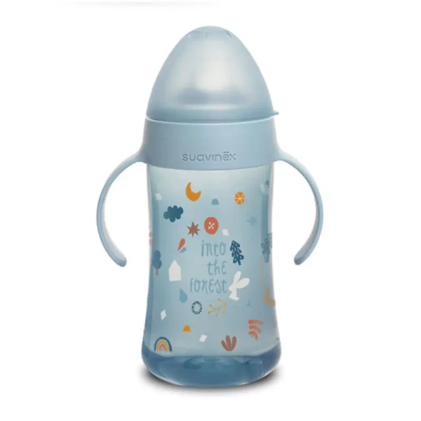 SUAVINEX | Druhá láhev s oušky FOREST 270 ml - modrá 