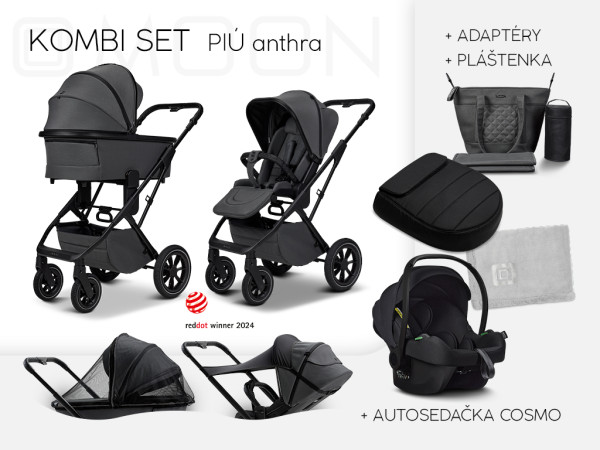 PIÚ Kombi set Black matt - ANTRA