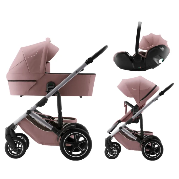 BRITAX Set kočík Smile 5Z + hlboká korba + autosedačka Baby-Safe PRO Style, Dusty Rose