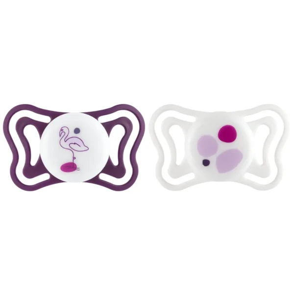 CHICCO Cumlíky Physioforma Light silikónové ortodontické ružové 16-36m, 2 ks