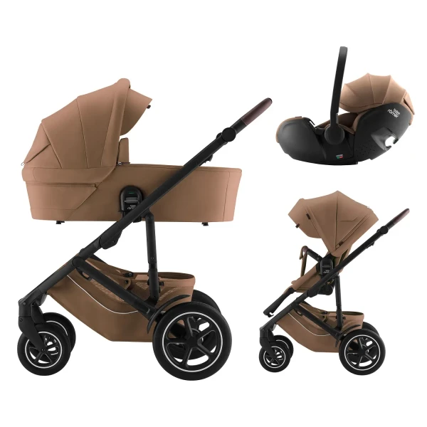 BRITAX Set kočík Smile 5Z + hlboká korba + autosedačka Baby-Safe PRO Lux, Warm Caramel
