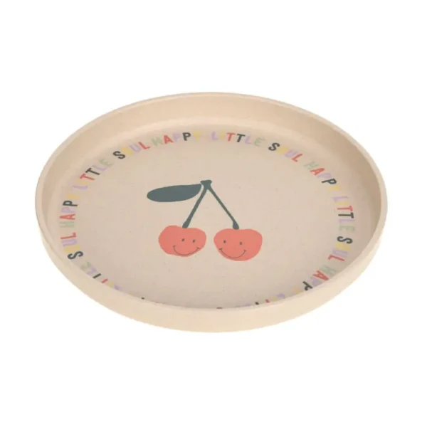 LÄSSIG Plate PP/Cellulose Happy Fruits cherry