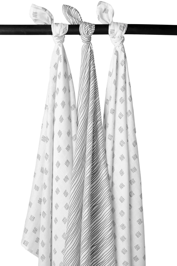 Pleny 3-balení Block stripe grey