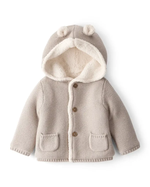 CARTER'S Sveter oteplený prechodný gray chlapec 6m/vel.68