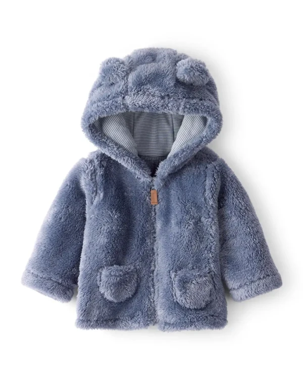 CARTER'S Bunda Sherpa na zips blue chlapec NB/veľ.56