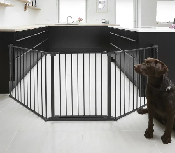Baby Dan BabyDan Prostorová zábrana pro pejsky Pet Flex L, kovová, černá
