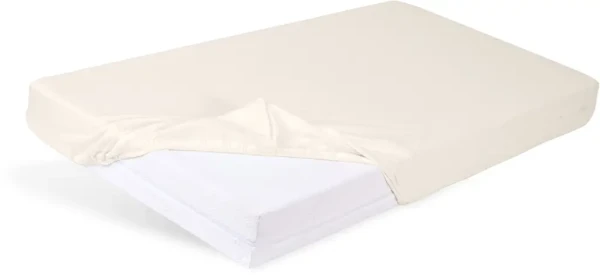 BABYMATEX Plachta napínacia Jersey 60x120cm ecru, slonová kosť