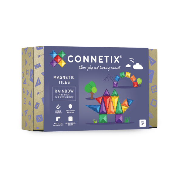 Connetix Magnetická stavebnica - Rainbow Mini Pack 24 ks