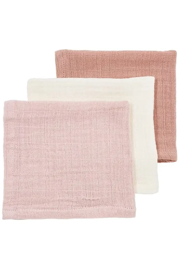 Mušelínová plena-žínka 3-balení - Soft rose/rose/natural
