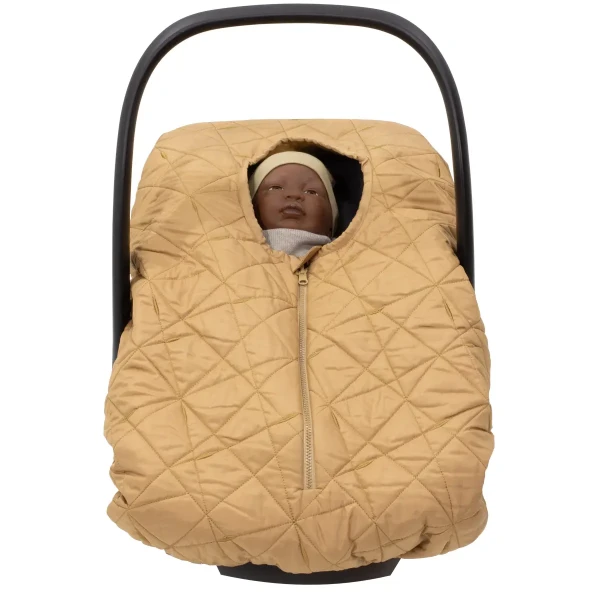 Rialto Baby Béžový zimný prešívaný kryt autosedačky 0+