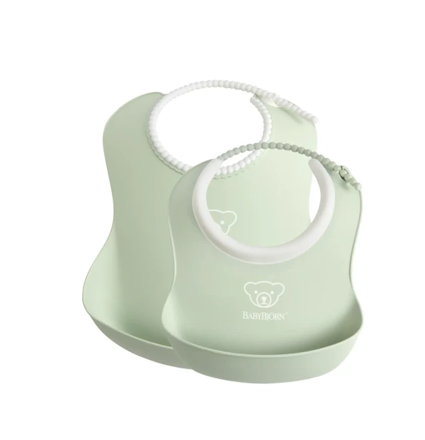 Babybjorn set bryndáků 2 ks velký a malý pudrově zelený