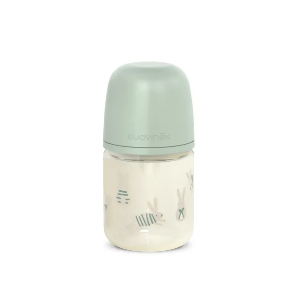 SUAVINEX Fľaša sklo WONDERLAND NEW 120 ml fyziologická SX PRO +0 SF - zelený králik