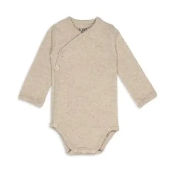 LODGER Body s dlhým rukávom Melange Beige vel. 80