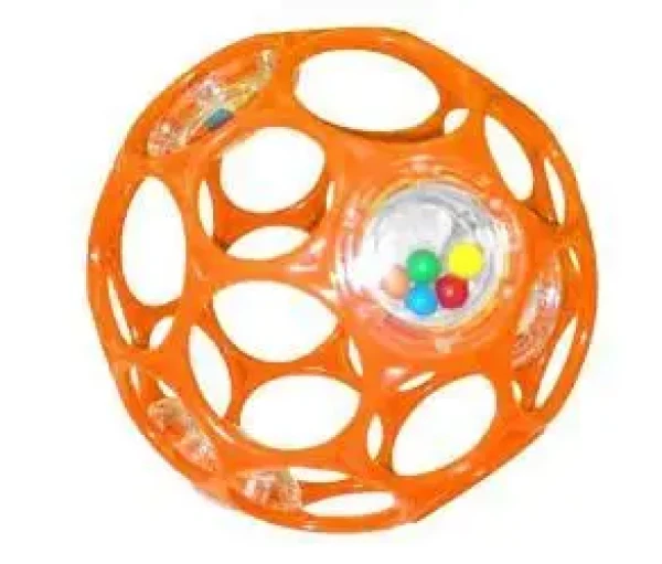 OBALL Hračka RATTLE 10 cm, 0m+ oranžová