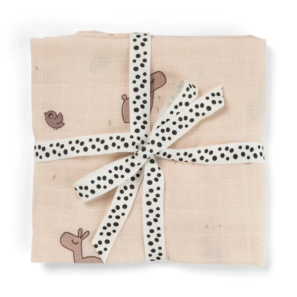 DONE BY DEER Mušelínová zavinovacia plienka Lalee - ružová