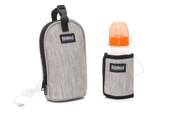 Fillikid  Ohřívač láhví lightgrey melange USB