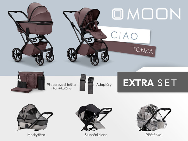 MOON Kombinovaný kočík CIAO EXTRA set - Tonka