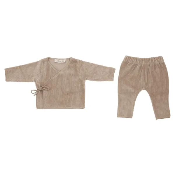 Witlof for Kids Set oblečenia 50/56 Urban Taupe velvet rib