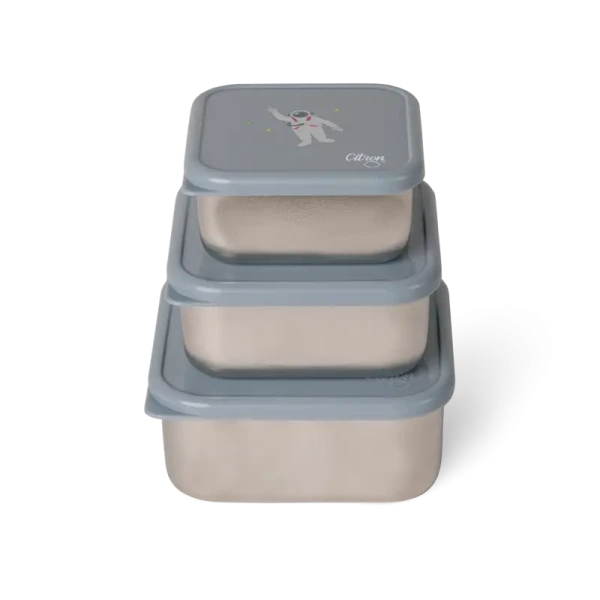 Citron Sada 3 stohovatelných boxů z nerezu - Spaceship