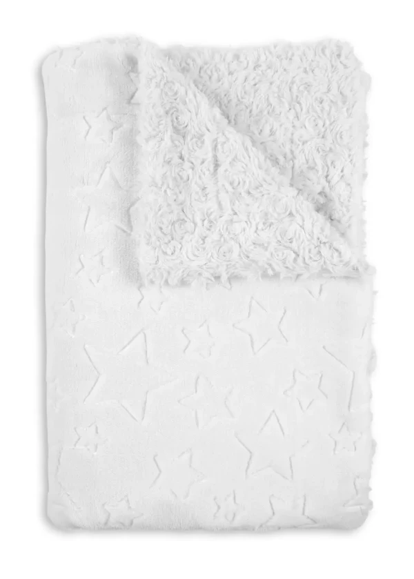 INTERBABY | Deka HVĚZDIČKY &amp; RŮŽIČKY - KRÉMOVÁ