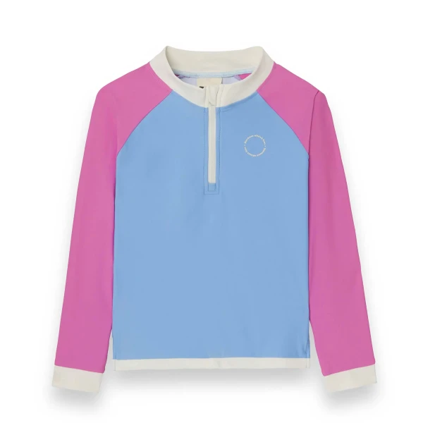 KiETLA ICONIK plavky s UV ochranou - tričko s dlhým rukávom - Purple Pink 2-4 roky