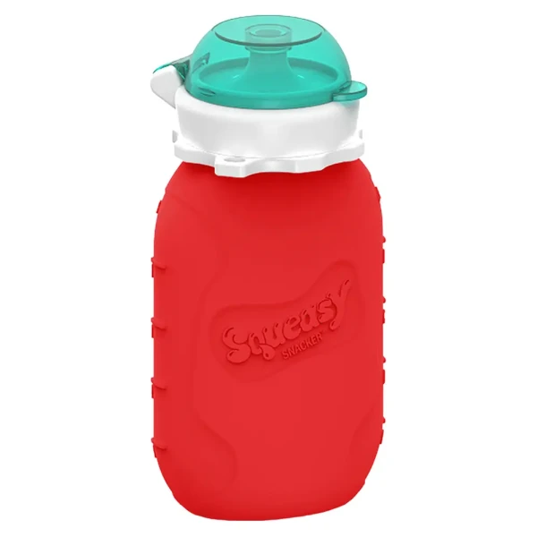 Squeasy Gear silikónová kapsička 180 ml červená