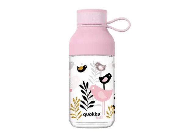 Quokka Plastová láhev Ice Kids s poutkem Birds 430 ml