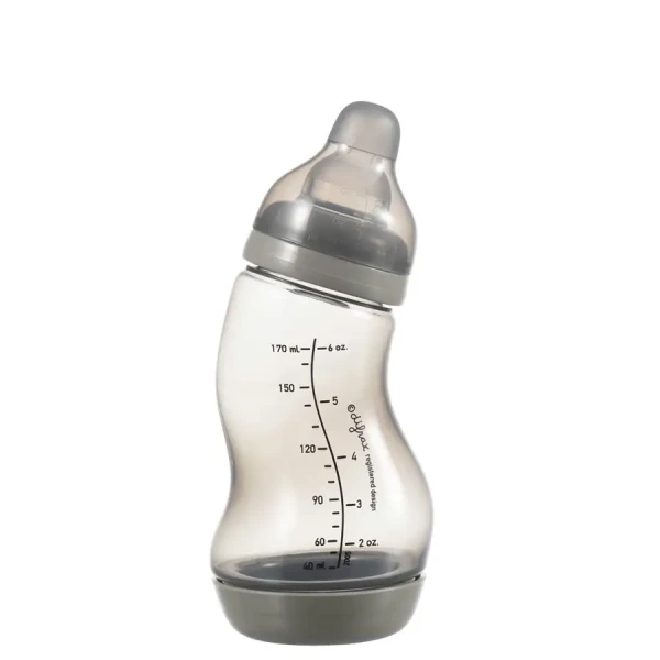 Difrax Kojenecká S-lahvička Difrax. antikolik, šedá, 170ml