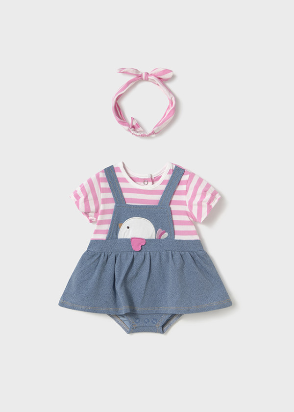 Mayoral Dojčenská súprava 2-dielna Layette Girl Bubblegum 6-9M