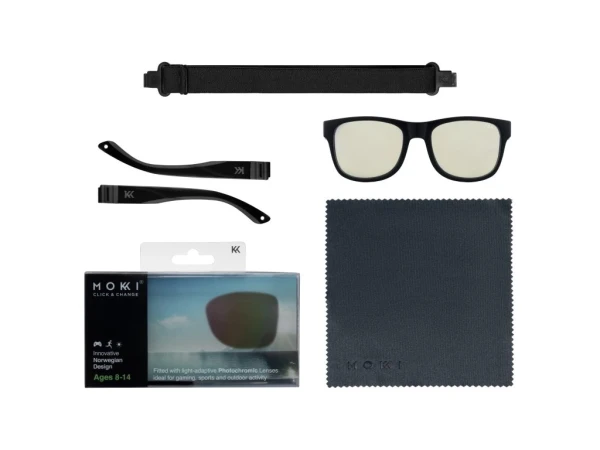 Mokki Multiuse okuliare pre deti 8-14r, Black