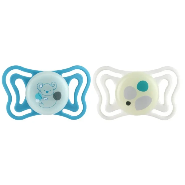 CHICCO Cumlíky Physioforma Light silikónové ortodontické neutral 16-36m, 2 ks