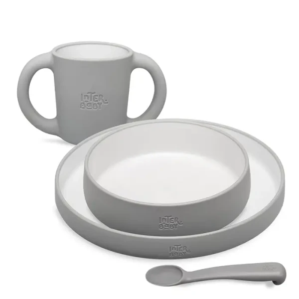 INTERBABY | JÍDELNÍ SET - šedý