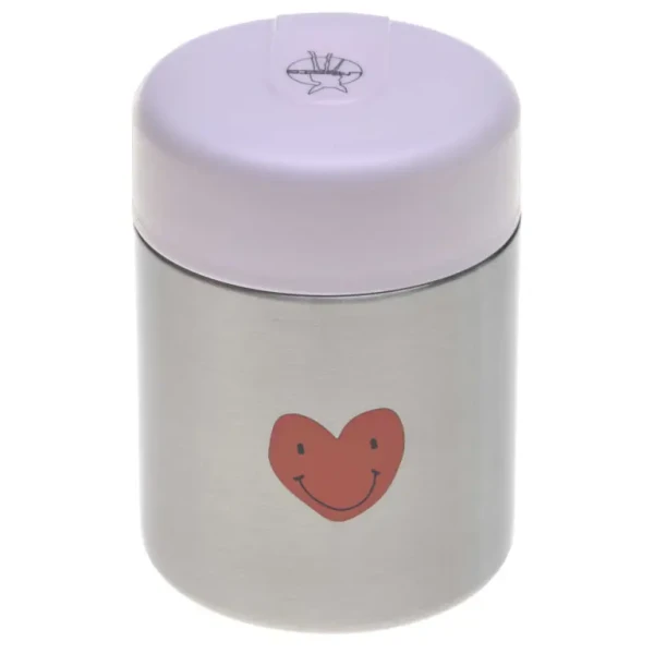 LÄSSIG Food Jar 2024 Happy Rascals Heart lavender