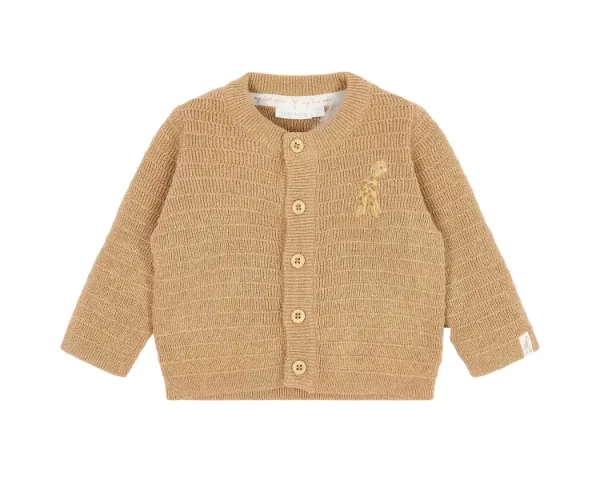 Little Dutch Kardigan pletený Safari Friends Soft Tan veľ. 74