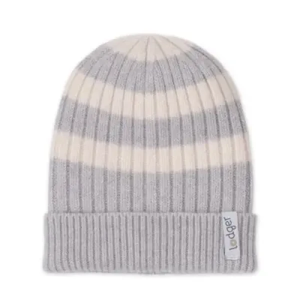 LODGER Čiapka Stripe Merino Storm 3 - 6 mesiacov