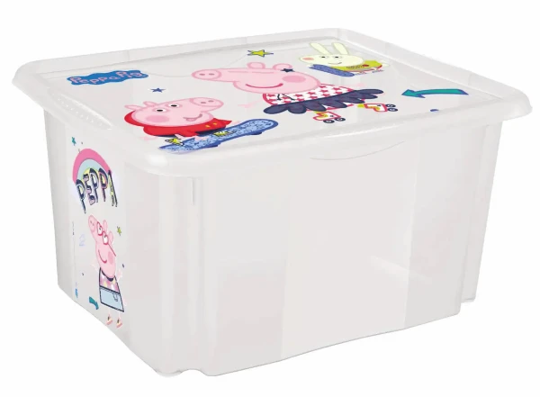 KEEEPER Úložný box s vekem malý "Peppa", Transparent