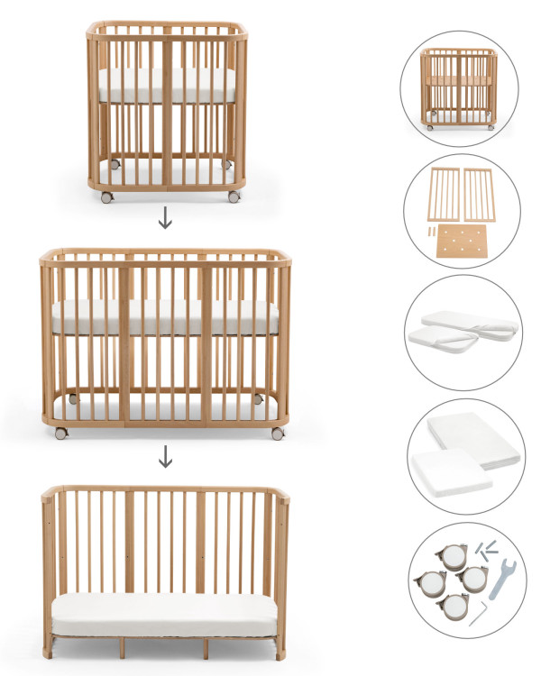 Stokke NIGHTI rastúca postieľka BUNDLE 5v1 Natural
