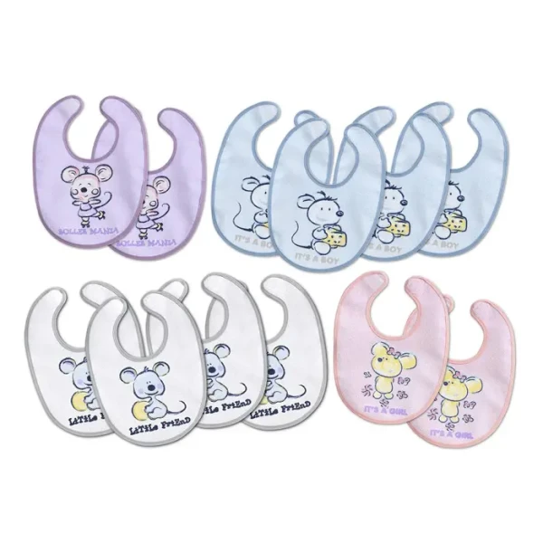INTERBABY | Bryndák froté s fólií 20x30 VELKRO 