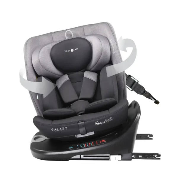 Cozy N Safe GALAXY i-Size 360° autosedačka 40-150, Black/Grey 2025