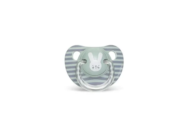 SUAVINEX | PREMIUM Dudlík anatomický HYGGE 6-18 m PROUŽKY - ZELENÁ