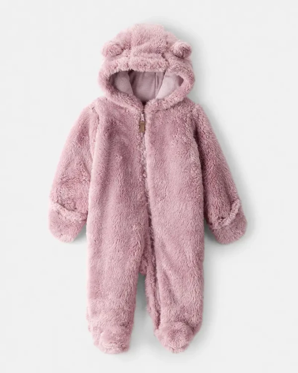 CARTER'S Kombinéza Sherpa na zip pink dívka NB/vel.56