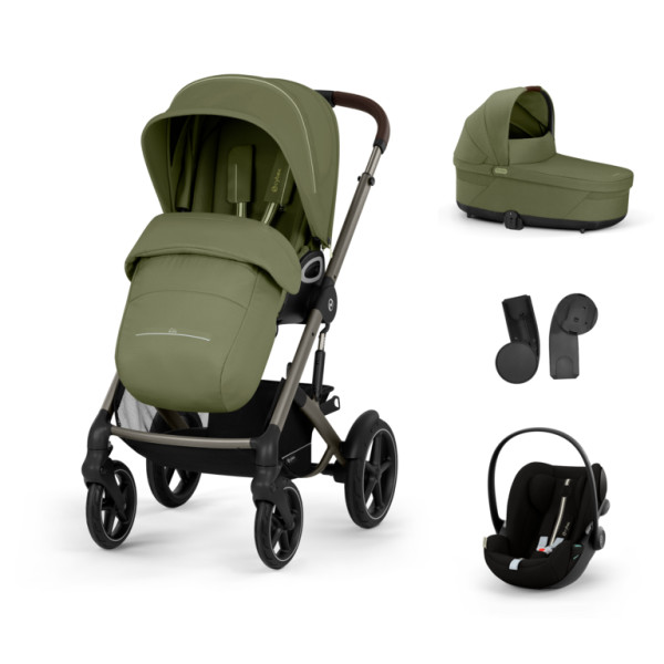 CYBEX Kombinovaný kočík TALOS S LUX SET S - Moss Green - taupe rám
