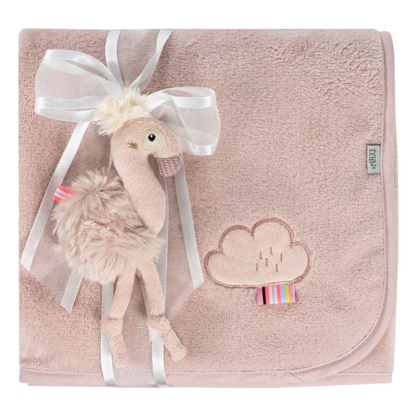 BABY FEHN Prikrývka na maznanie plameniak, Pink