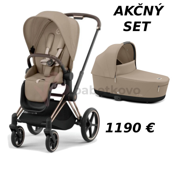 CYBEX PRIAM 4 AKČNÝ SET ROSEGOLD Cozy Beige